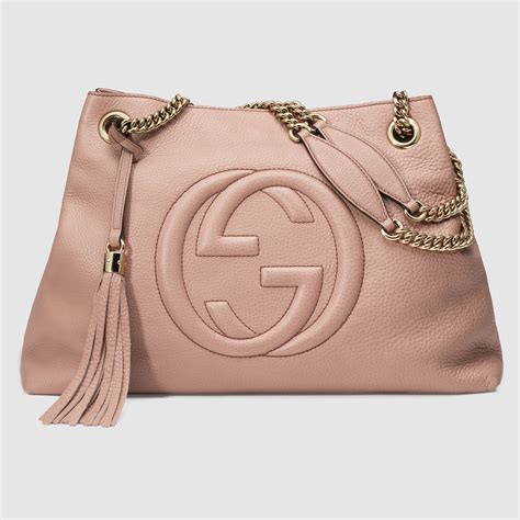 gucci soho rosa|Gucci leather shoulder bag.